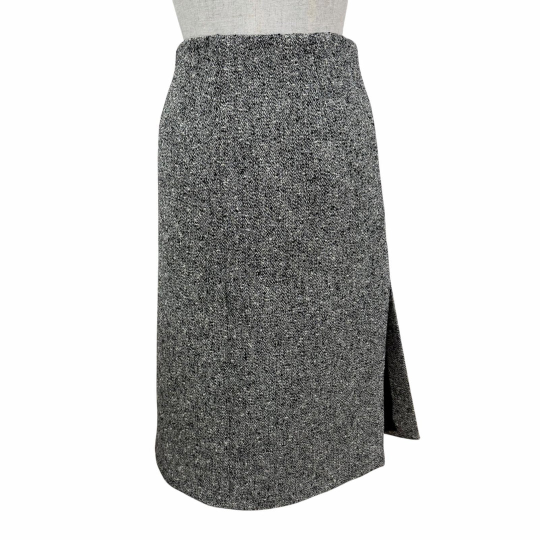 Pristine GUCCI Tight Skirt Side slit tweed Black series cotton Women 40 846316