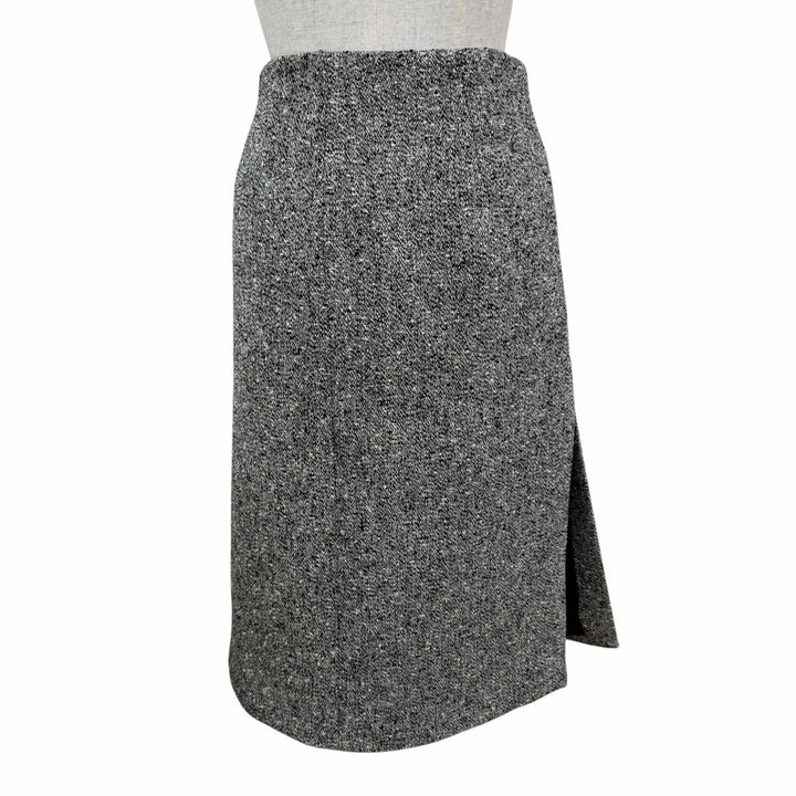 Pristine GUCCI Tight Skirt Side slit tweed Black series cotton Women 40 846316