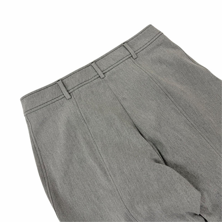 Pristine BURBERRY Pants Logo buttons, hem zipper gray cotton Women EU 38 8030987