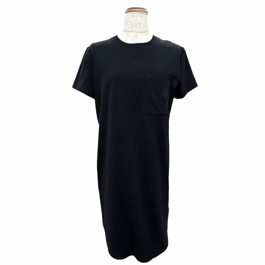 Pristine HERMES one piece Clochette embroidered short-sleeved T-shirt black 36