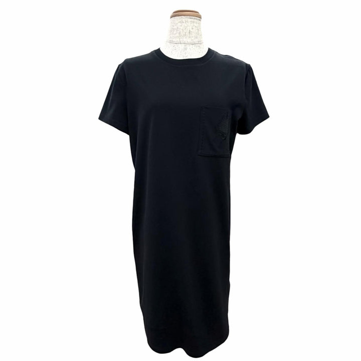 Pristine HERMES one piece Clochette embroidered short-sleeved T-shirt black 36