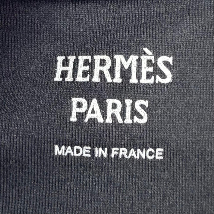 Pristine HERMES one piece Clochette embroidered short-sleeved T-shirt black 36