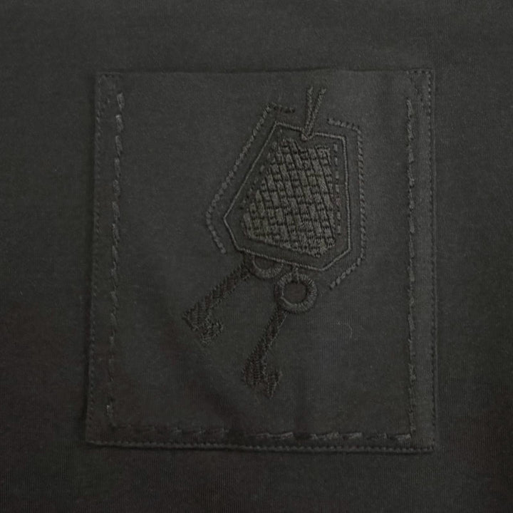 Pristine HERMES one piece Clochette embroidered short-sleeved T-shirt black 36