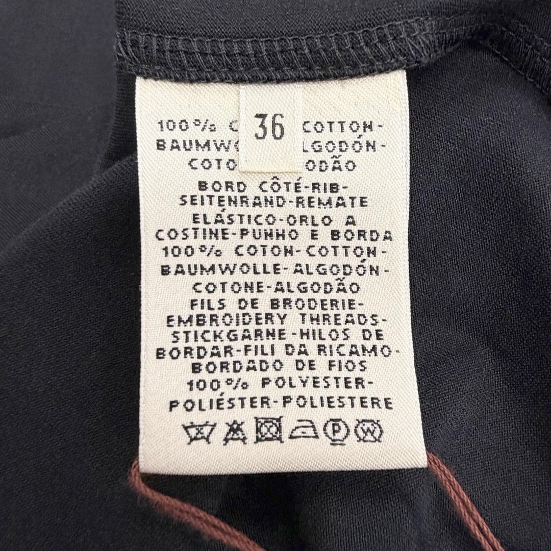 Pristine HERMES one piece Clochette embroidered short-sleeved T-shirt black 36