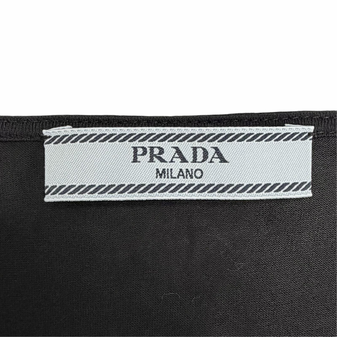 Excellent PRADA one piece RE-NYLON Triangle Pouch black S 139690 S212 1XBH