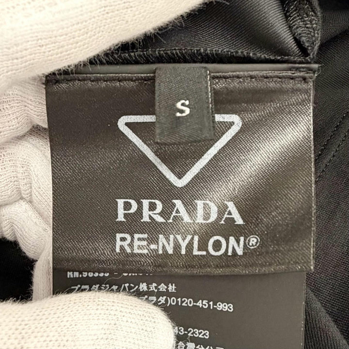 Excellent PRADA one piece RE-NYLON Triangle Pouch black S 139690 S212 1XBH