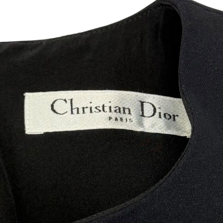 Excellent Christian Dior one piece side-flared top silk 38 5H21664A1710