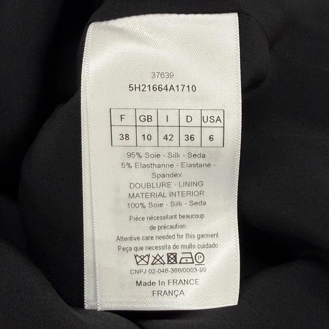 Excellent Christian Dior one piece side-flared top silk 38 5H21664A1710
