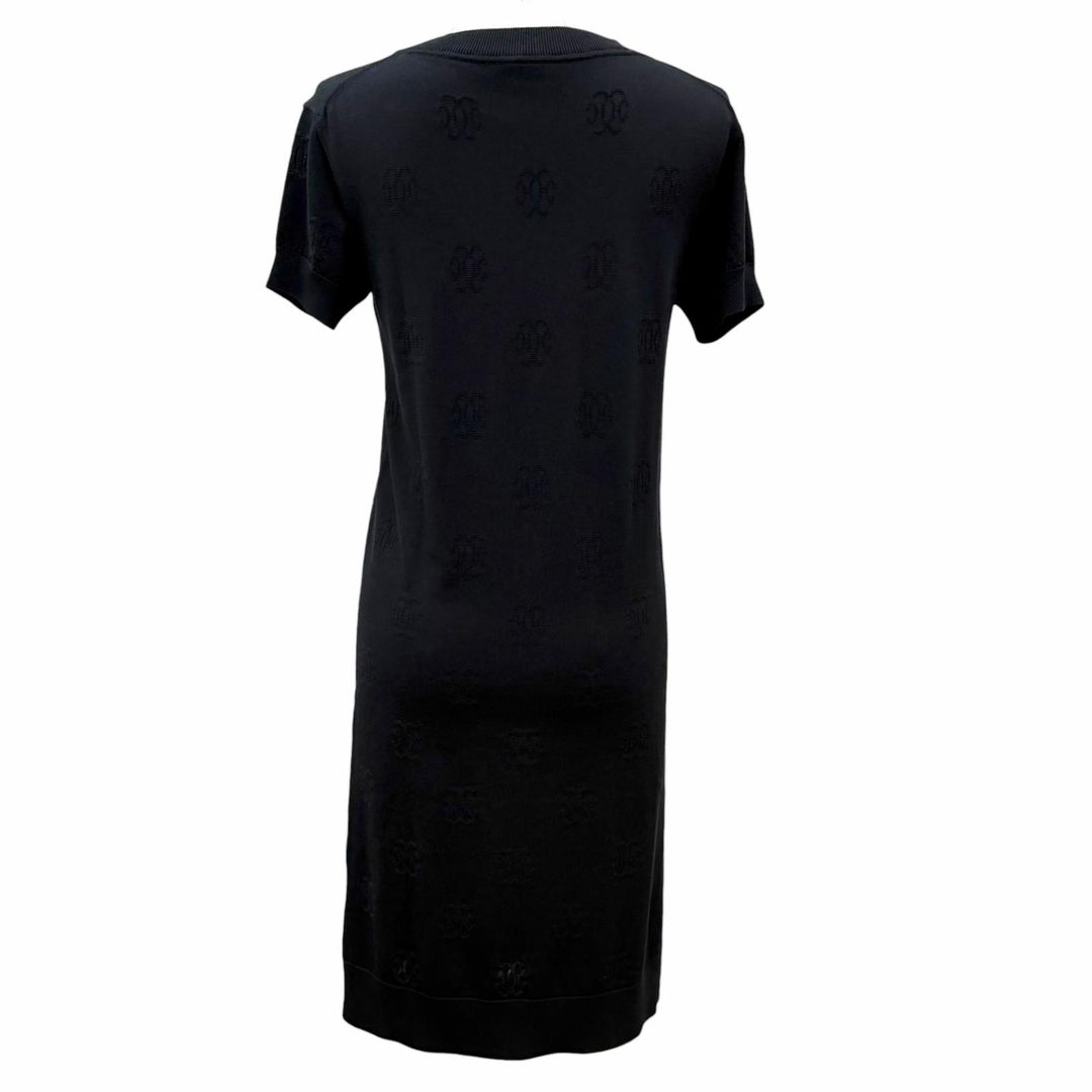 Great HERMES one piece H-Lift Crew Neck Short Sleeve Knit black silk Women IT 36