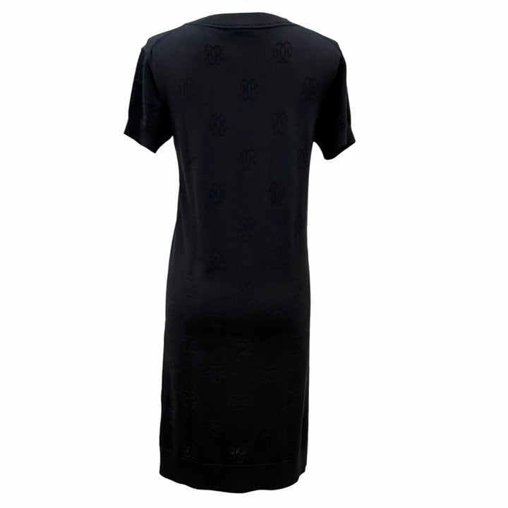 Great HERMES one piece H-Lift Crew Neck Short Sleeve Knit black silk Women IT 36
