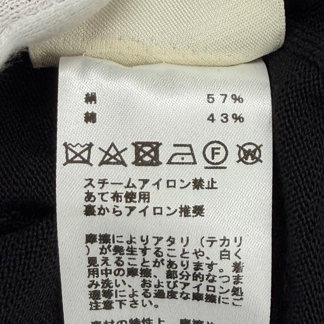 Great HERMES one piece H-Lift Crew Neck Short Sleeve Knit black silk Women IT 36