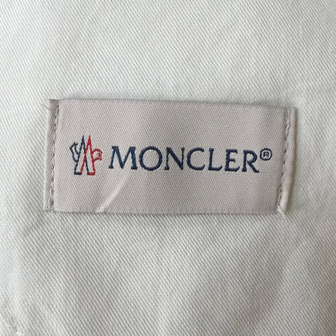 Pristine MONCLER Overall TUTA Logo patch overalls Ivory cotton mens IT 46
