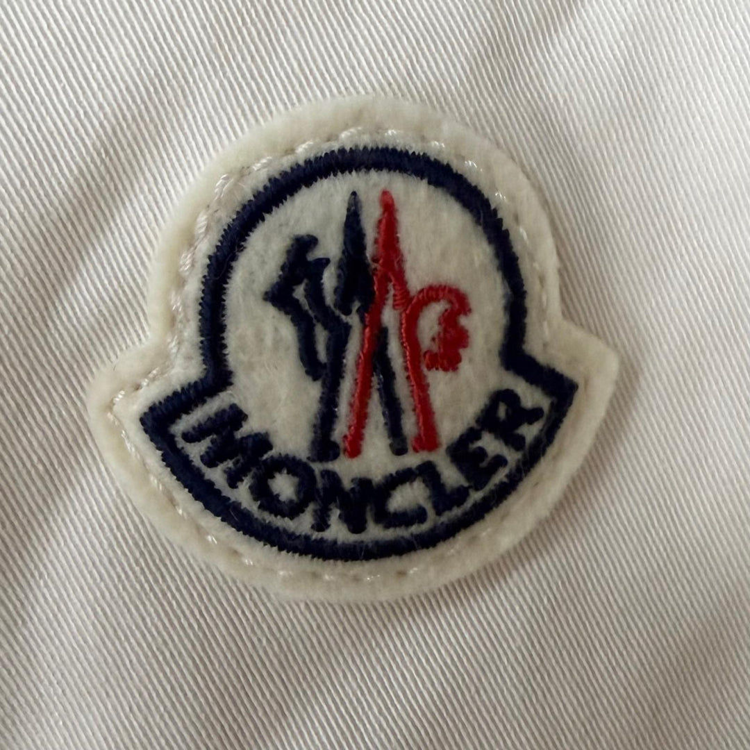 Pristine MONCLER Overall TUTA Logo patch overalls Ivory cotton mens IT 46