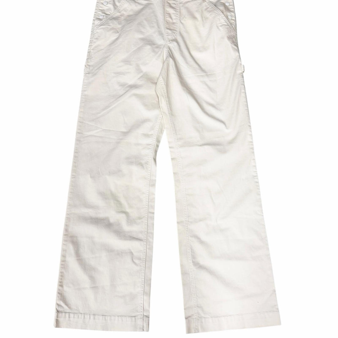 Pristine MONCLER Overall TUTA Logo patch overalls Ivory cotton mens IT 46