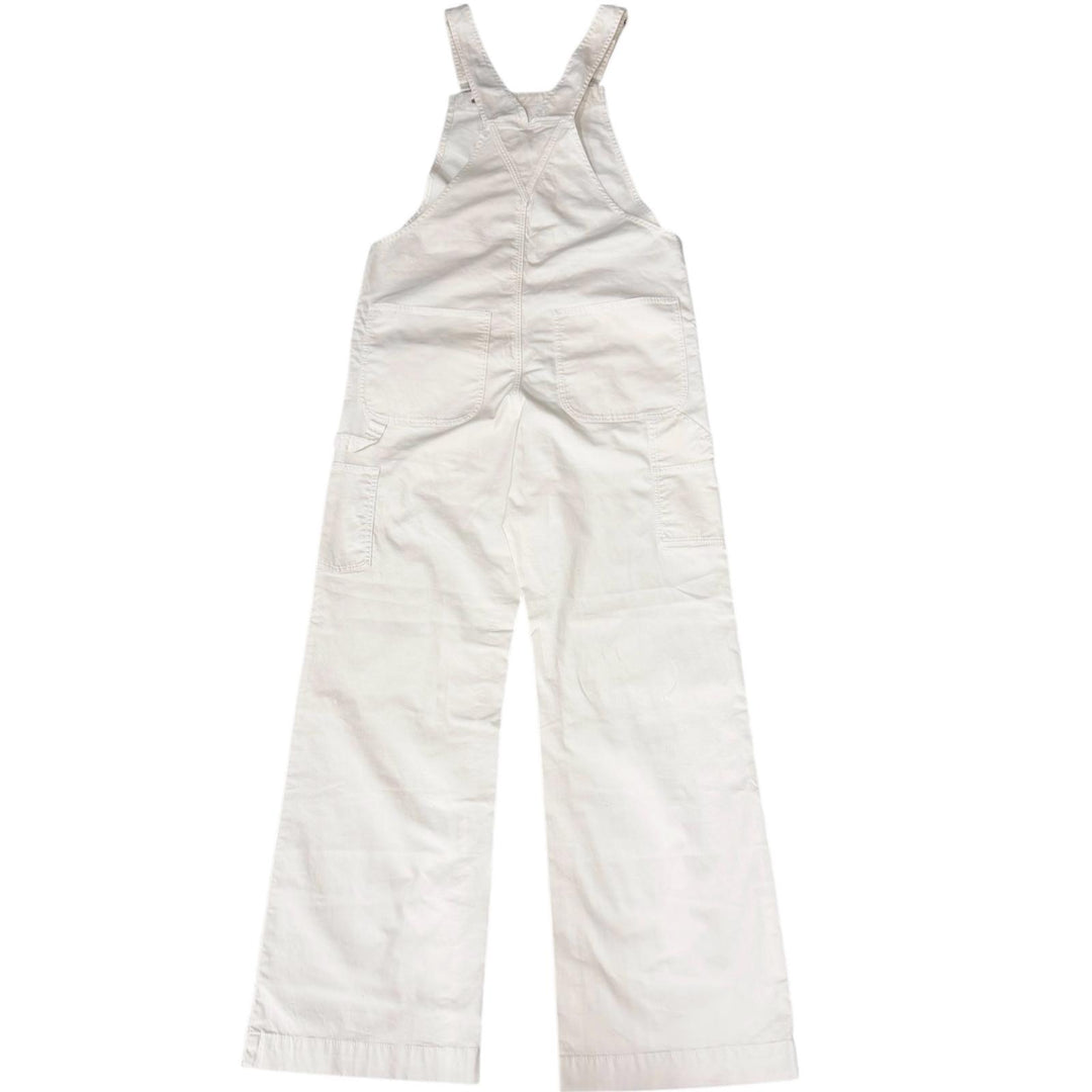 Pristine MONCLER Overall TUTA Logo patch overalls Ivory cotton mens IT 46