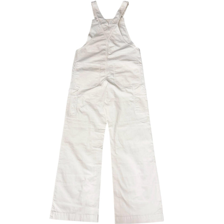 Pristine MONCLER Overall TUTA Logo patch overalls Ivory cotton mens IT 46