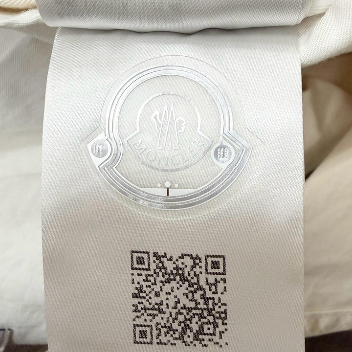 Pristine MONCLER Overall TUTA Logo patch overalls Ivory cotton mens IT 46