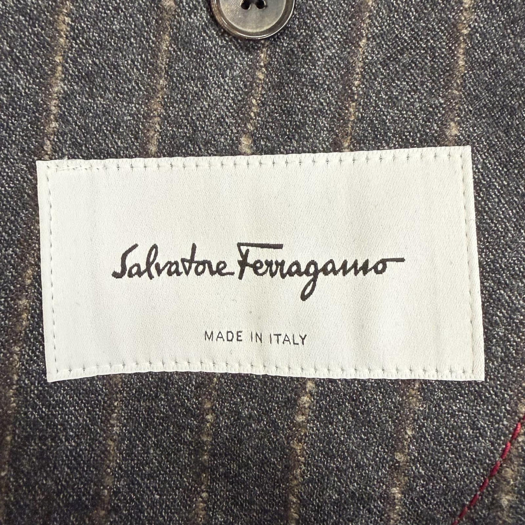 Excellent Salvatore Ferragamo tailored jacket Stripe Pattern Single