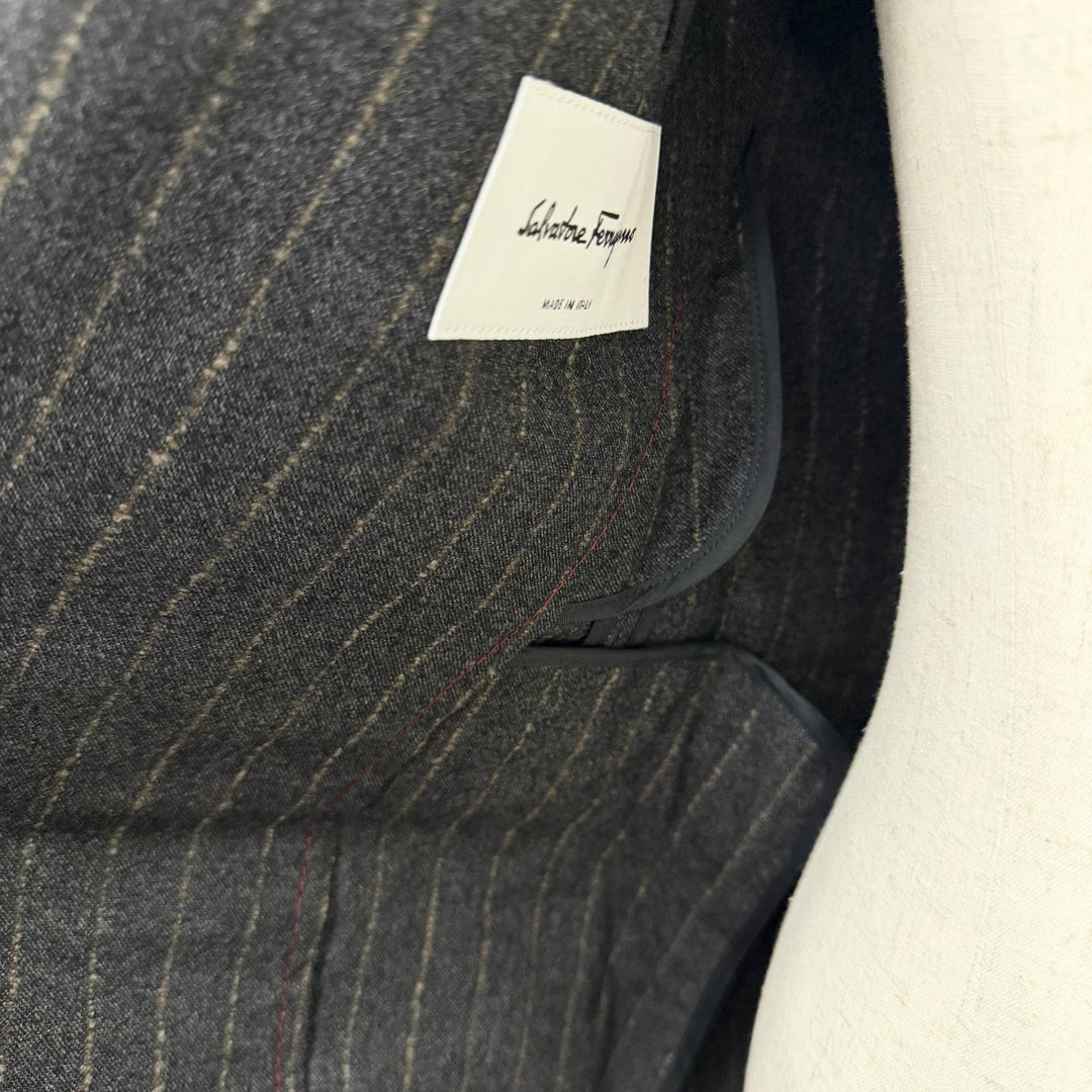 Excellent Salvatore Ferragamo tailored jacket Stripe Pattern Single