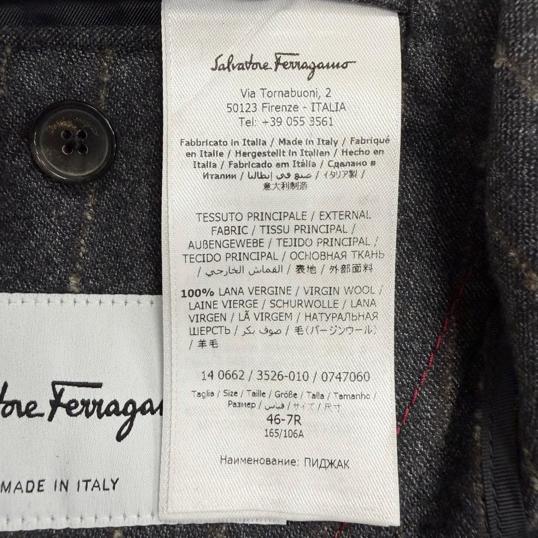Excellent Salvatore Ferragamo tailored jacket Stripe Pattern Single