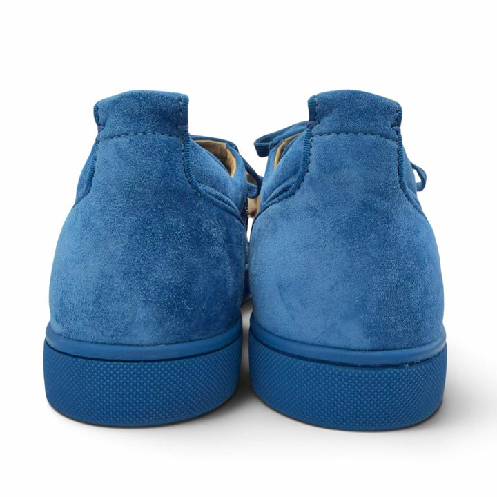 Pristine Christian Louboutin sneakers Lewis Junior Lace up blue Swarovski 43
