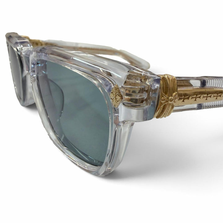 Excellent CHROME HEARTS sunglasses PEN15 cross temple clear mens 51020338