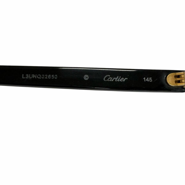 Very Good Cartier Glasses PANTHERE Wellington black mens