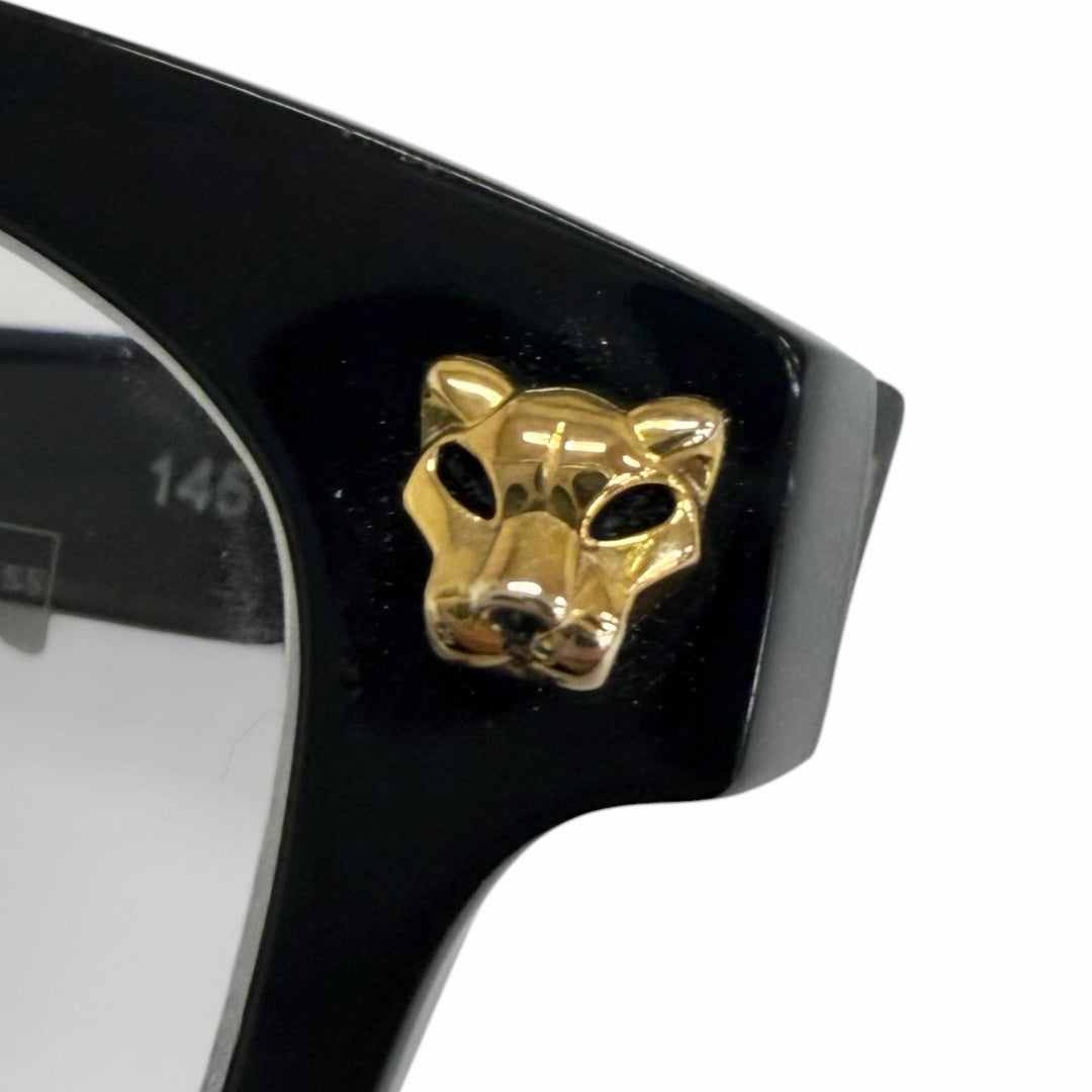 Very Good Cartier Glasses PANTHERE Wellington black mens