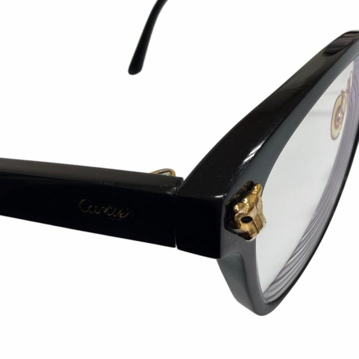 Very Good Cartier Glasses PANTHERE Wellington black mens