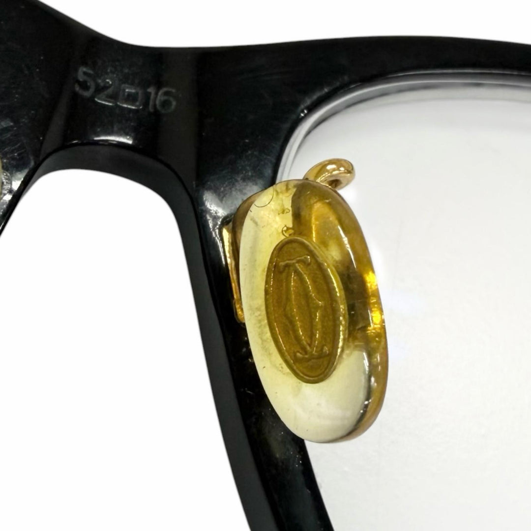 Very Good Cartier Glasses PANTHERE Wellington black mens