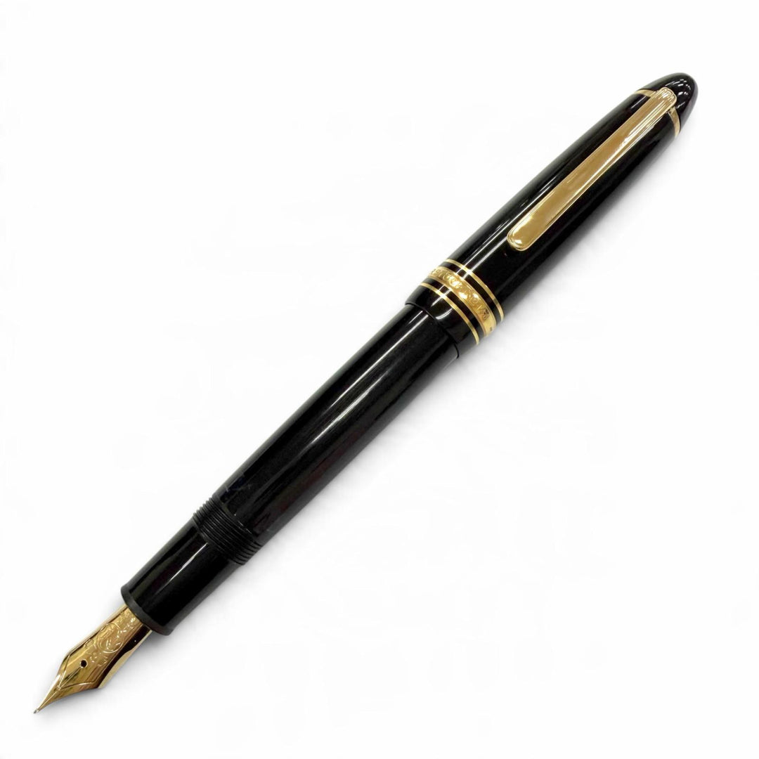 Great MONTBLANC fountain pen Meisterstück 146 white star black 14K mens