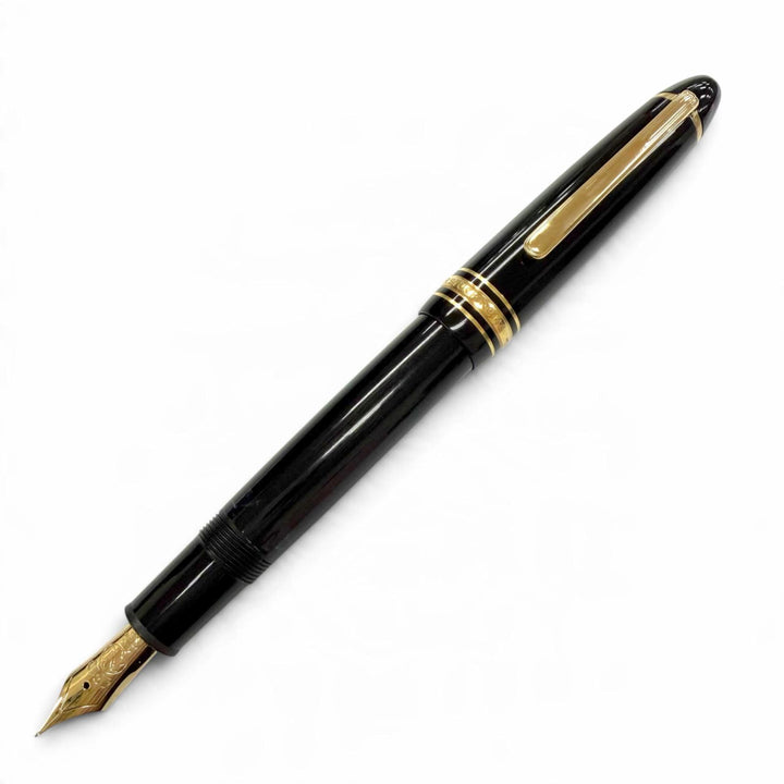 Great MONTBLANC fountain pen Meisterstück 146 white star black 14K mens