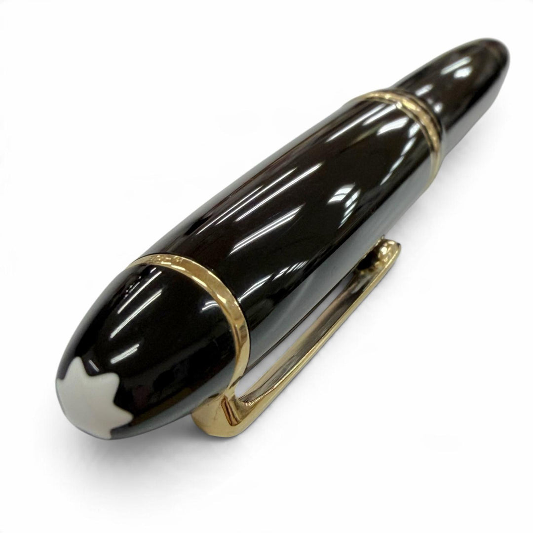 Great MONTBLANC fountain pen Meisterstück 146 white star black 14K mens