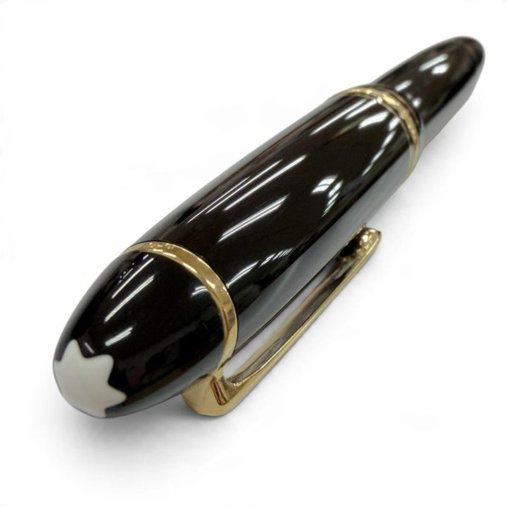 Great MONTBLANC fountain pen Meisterstück 146 white star black 14K mens