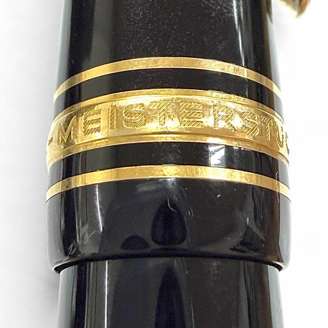 Great MONTBLANC fountain pen Meisterstück 146 white star black 14K mens
