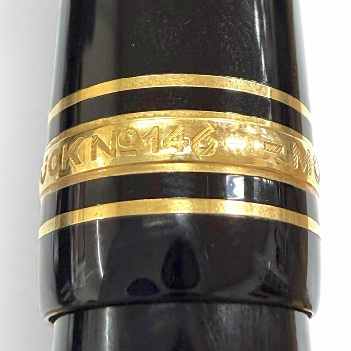 Great MONTBLANC fountain pen Meisterstück 146 white star black 14K mens
