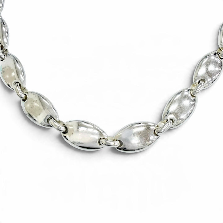 Great TIFFANY&Co. Necklace Pebble Oval Link Necklace Silver 925 Women