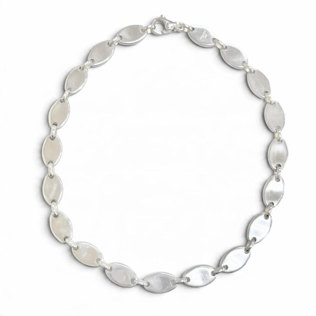 Great TIFFANY&Co. Necklace Pebble Oval Link Necklace Silver 925 Women