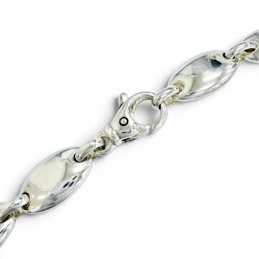 Great TIFFANY&Co. Necklace Pebble Oval Link Necklace Silver 925 Women