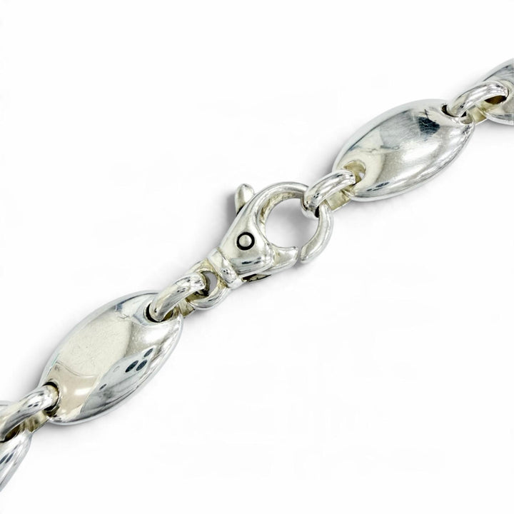 Great TIFFANY&Co. Necklace Pebble Oval Link Necklace Silver 925 Women