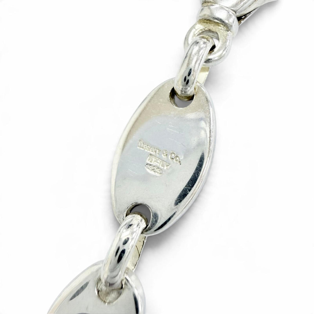 Great TIFFANY&Co. Necklace Pebble Oval Link Necklace Silver 925 Women