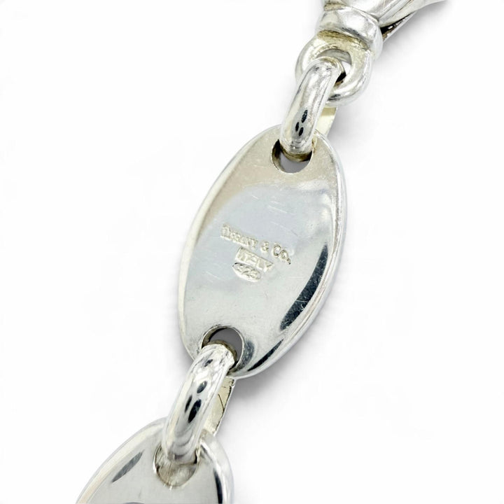 Great TIFFANY&Co. Necklace Pebble Oval Link Necklace Silver 925 Women