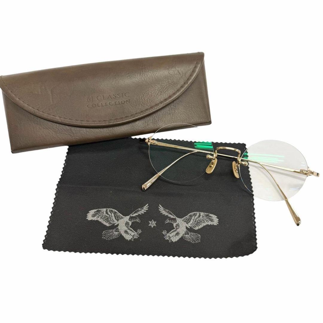 Great BJ CLASSIC COLLECTION Glasses Round frame, rimless, two-point gold