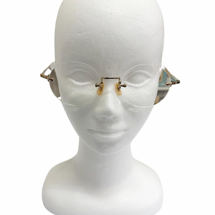 Great BJ CLASSIC COLLECTION Glasses Round frame, rimless, two-point gold