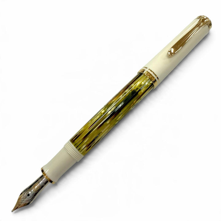 Very Good PERIKAN fountain pen Sovereign White tortoise 14K mens M400