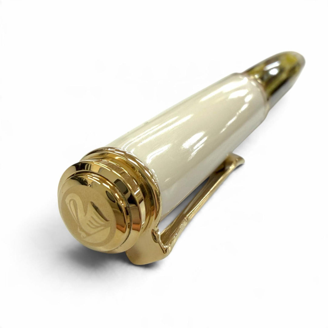 Very Good PERIKAN fountain pen Sovereign White tortoise 14K mens M400