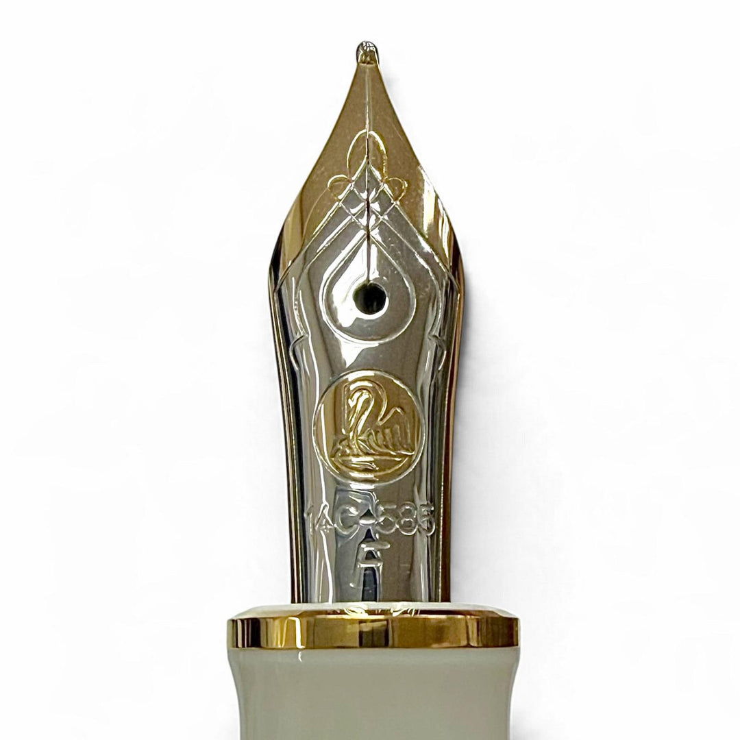 Very Good PERIKAN fountain pen Sovereign White tortoise 14K mens M400