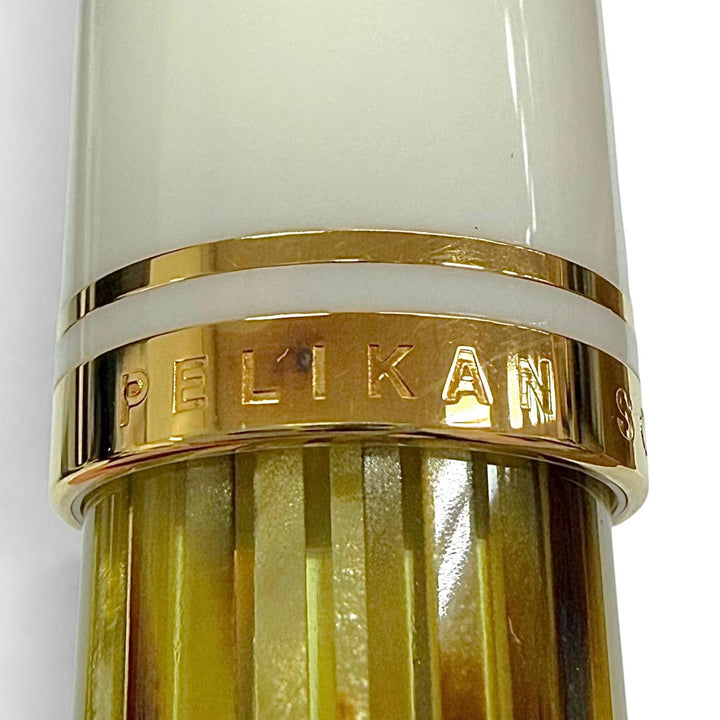 Very Good PERIKAN fountain pen Sovereign White tortoise 14K mens M400