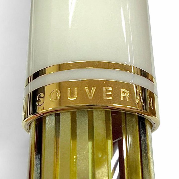 Very Good PERIKAN fountain pen Sovereign White tortoise 14K mens M400