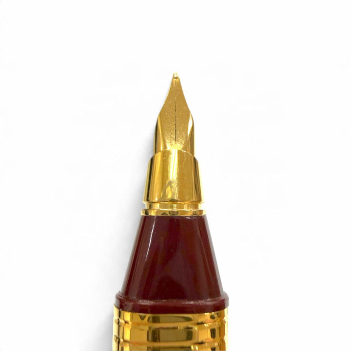 Excellent Cartier fountain pen Trinity Border Pattern Cap Style gold mens